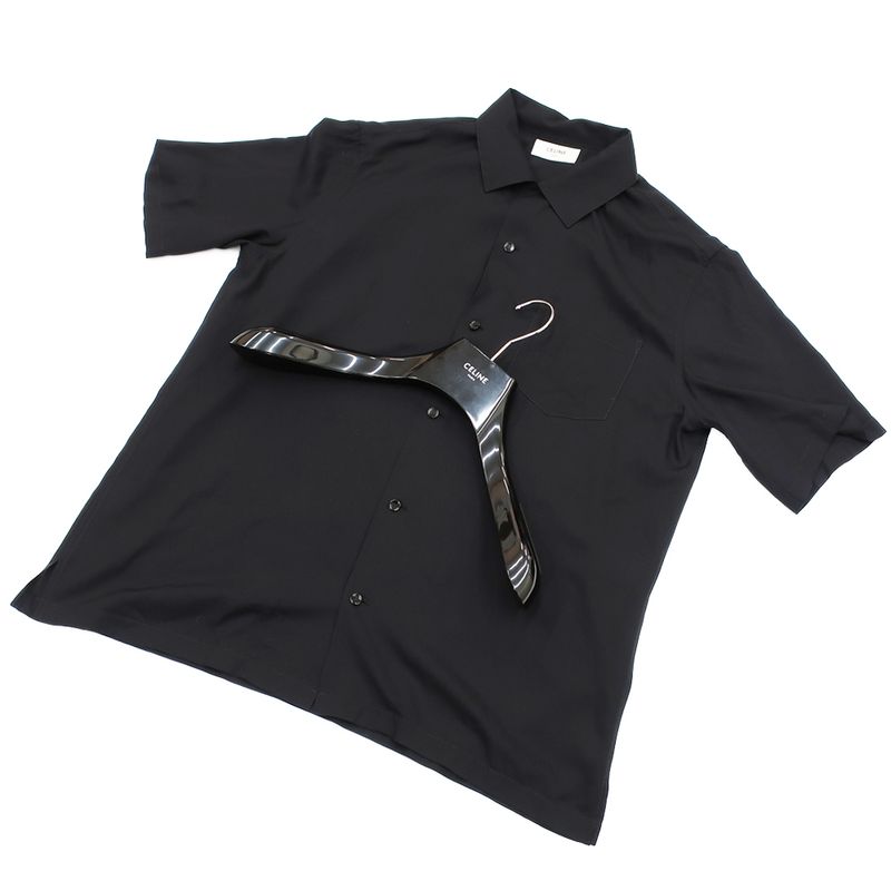 Celine Hawaiian Shirt 2c84a852c Black Size 39 Shirt Short Sleeve Logo