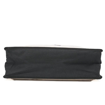 Chanel Tote Bag Coco Mark Canvas With Whistle Charm White And Black Silver