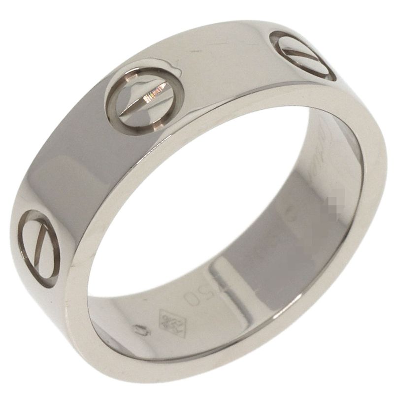 Cartier Love Ring #50 Ring - 18K White Gold Ladies