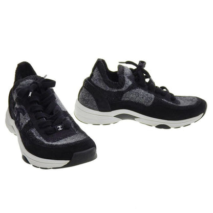 Super With Box Chanel 2023 Item G38750 Coco Mark Suede Socks Sneakers Shoes 38