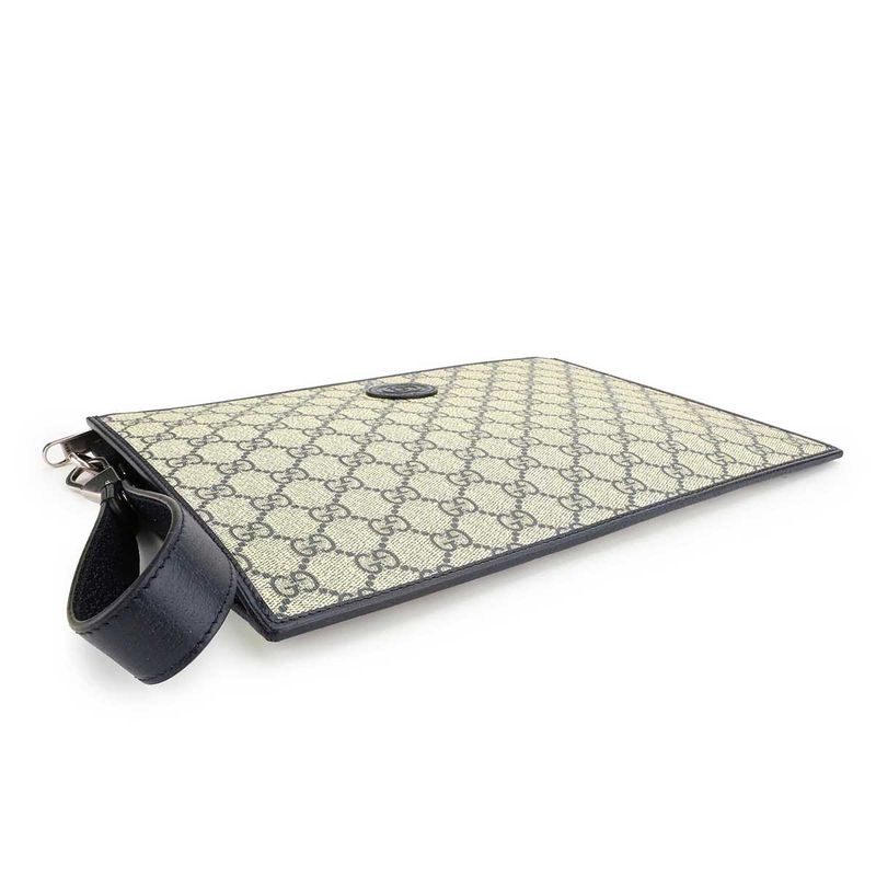 Gucci Clutch Bag Interlocking G Beige/ebony