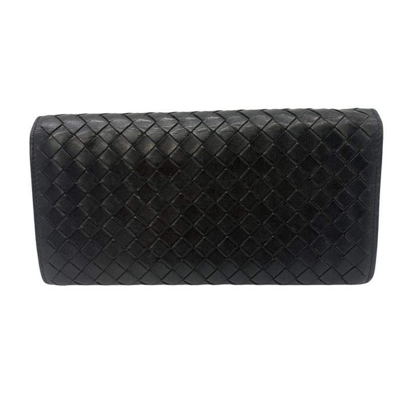 3199 Bottega Veneta Long Wallet 156819 Black Preowned Men's Folded Wallet