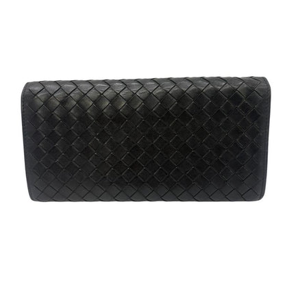 3199 Bottega Veneta Long Wallet 156819 Black Preowned Men's Folded Wallet