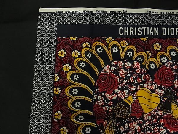 Christian Dior Christian Dior 100% Cotton Scarf Handkerchief Navy And