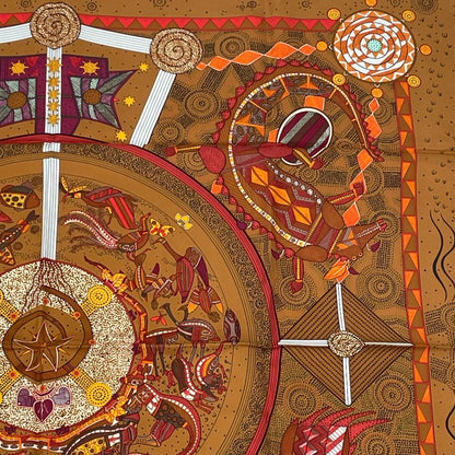 Hermes Silk Scarf Carre 90 REVE D'australie Australian Dream Blawan