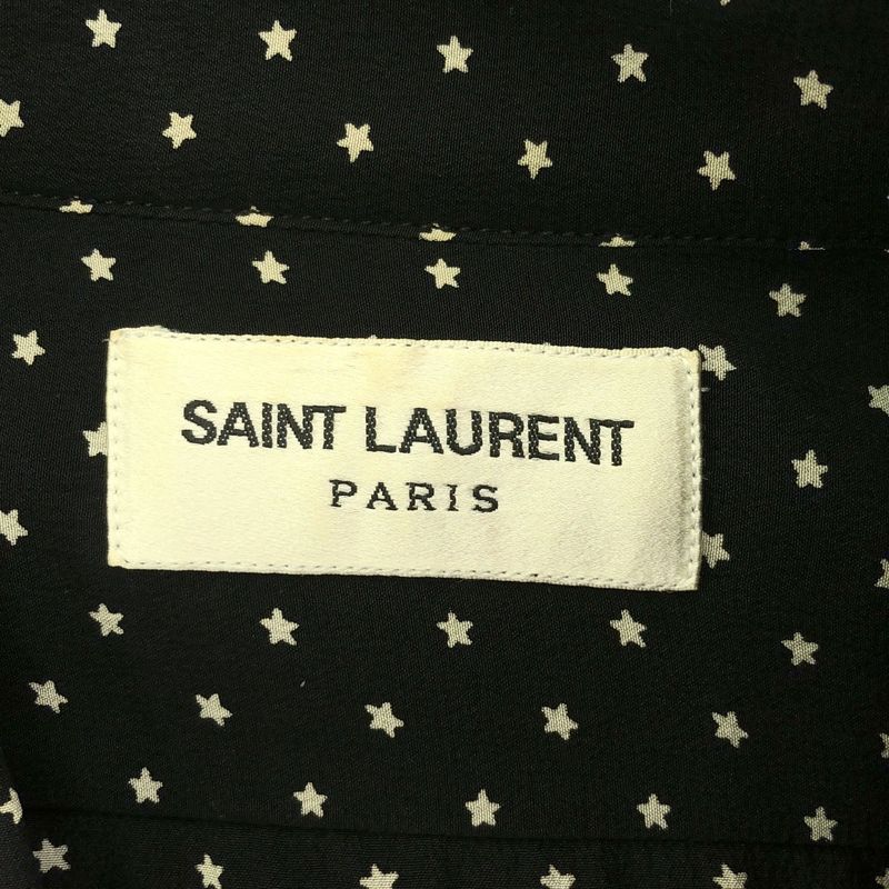 Saint Laurent Paris 15ss Star Silk Shirt 376916 Y729h Black 36