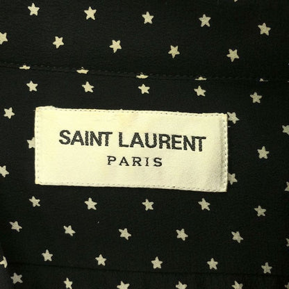 Saint Laurent Paris 15ss Star Silk Shirt 376916 Y729h Black 36