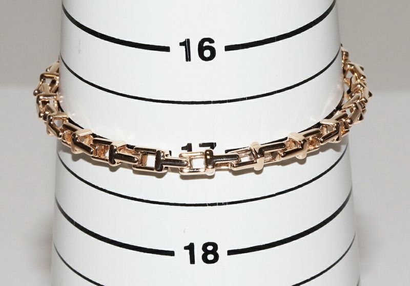 Tiffany & Co Bracelet 18K Pink Gold T Narrow Chain Bracelet