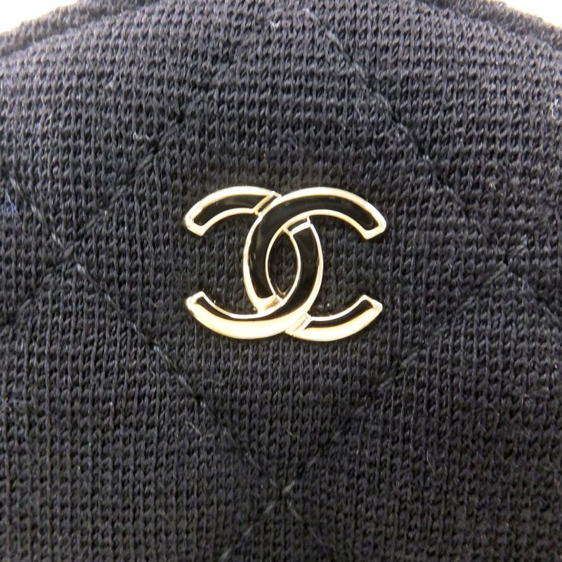 Chanel Round Chain Shoulder Cotton Round Shape Coco Mark Gold