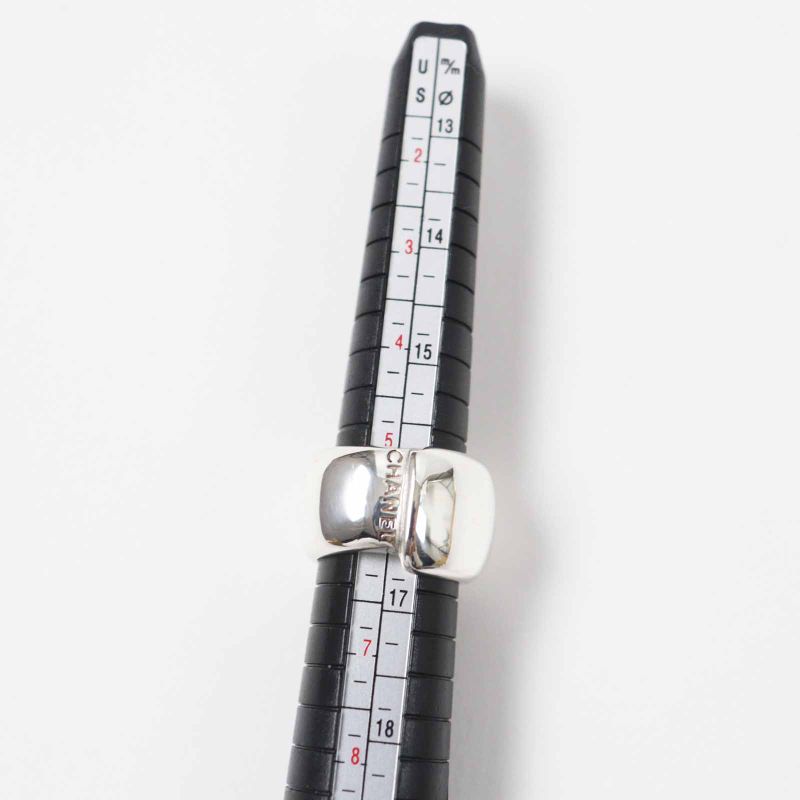 CHANEL Large Logo Ring / Ring Accessories Sv925 Silver Size 11 Weight 19.5g