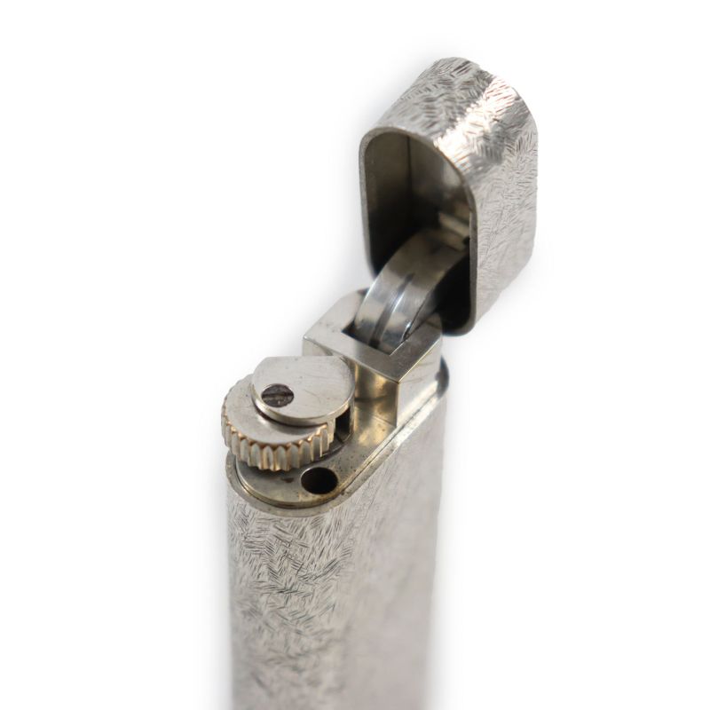 Cartier Oval New Shape Total Pattern Roller Type Smoking Toy Gas Lighter Silver
