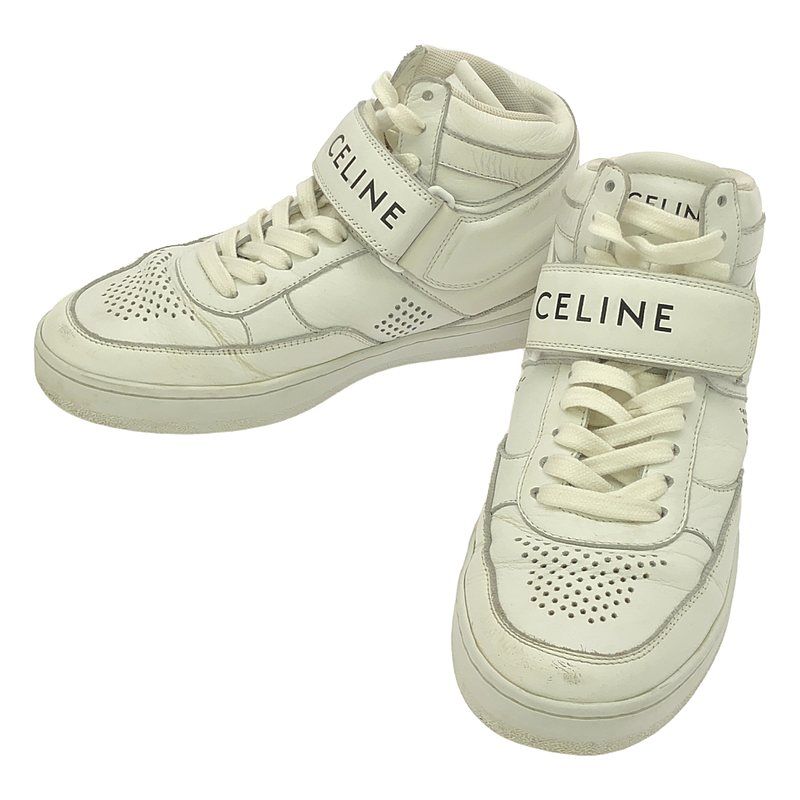 Celine - Z Trainer Ct-03 Leather High-cut Sneakers - 35 - White - Women's