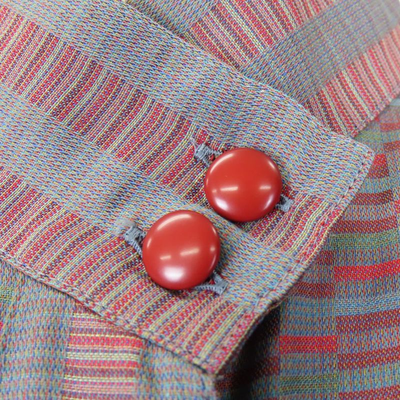 Christian Dior Blouse Long Sleeve Top M - Purple Gray Brown Multicolor Total