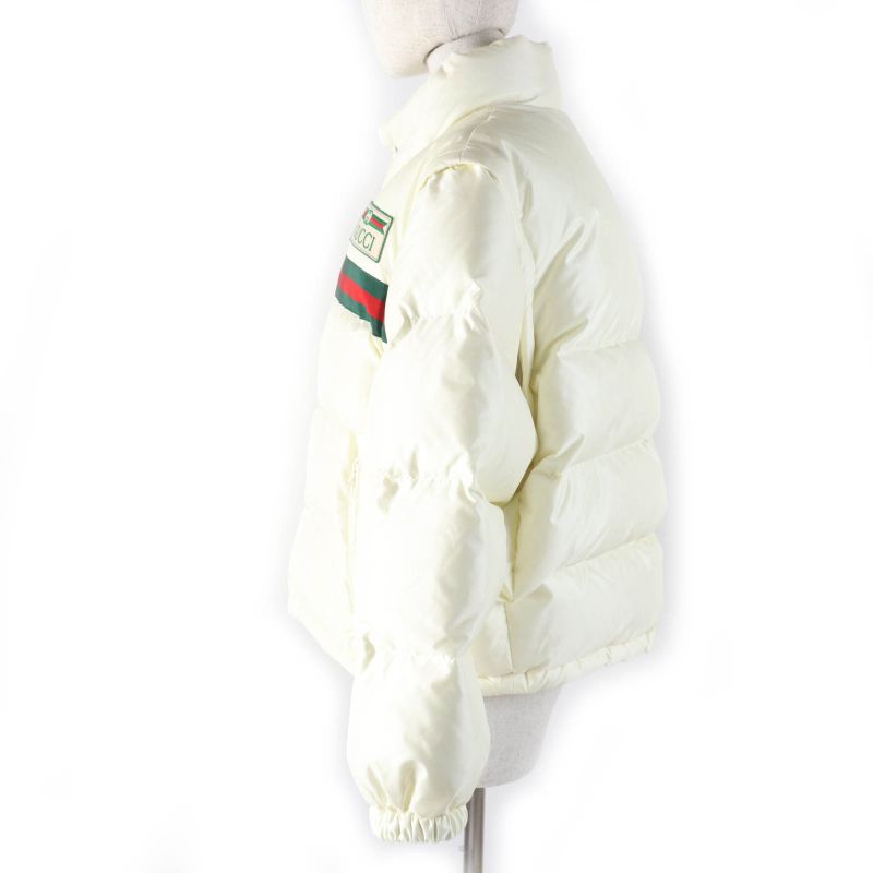 Gucci 683216 Short Length 2WAY Down Vest Bomber Jacket Down Jacket Ivory 36
