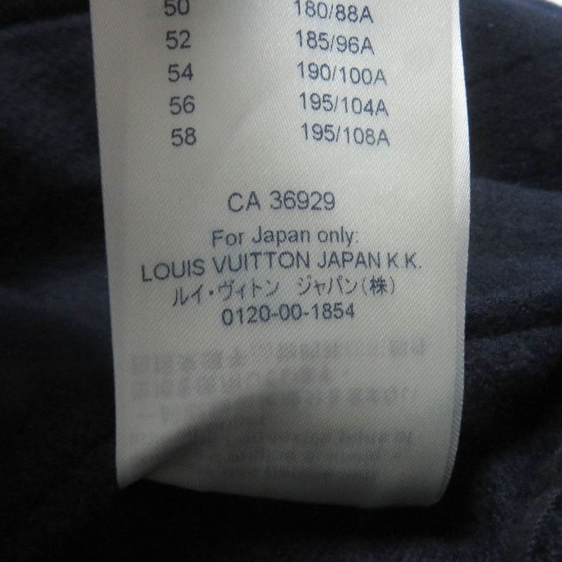 Louis Vuitton 20AW Wool Lined Giant Monogram Double Face Chester Coat Navy 52