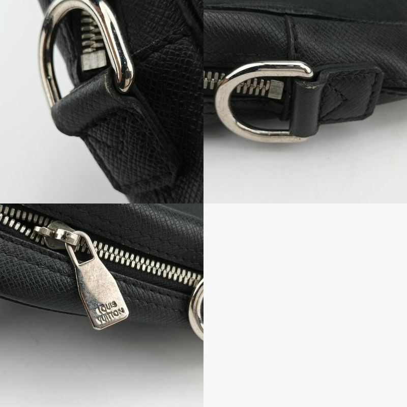 Louis Vuitton Porte Documents Business PM Black Taiga M32952fl3165