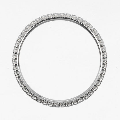 Cartier Etancel Full Eternity 18kwhite Gold With Diamonds #7.5 Ladies 1.1g Ring