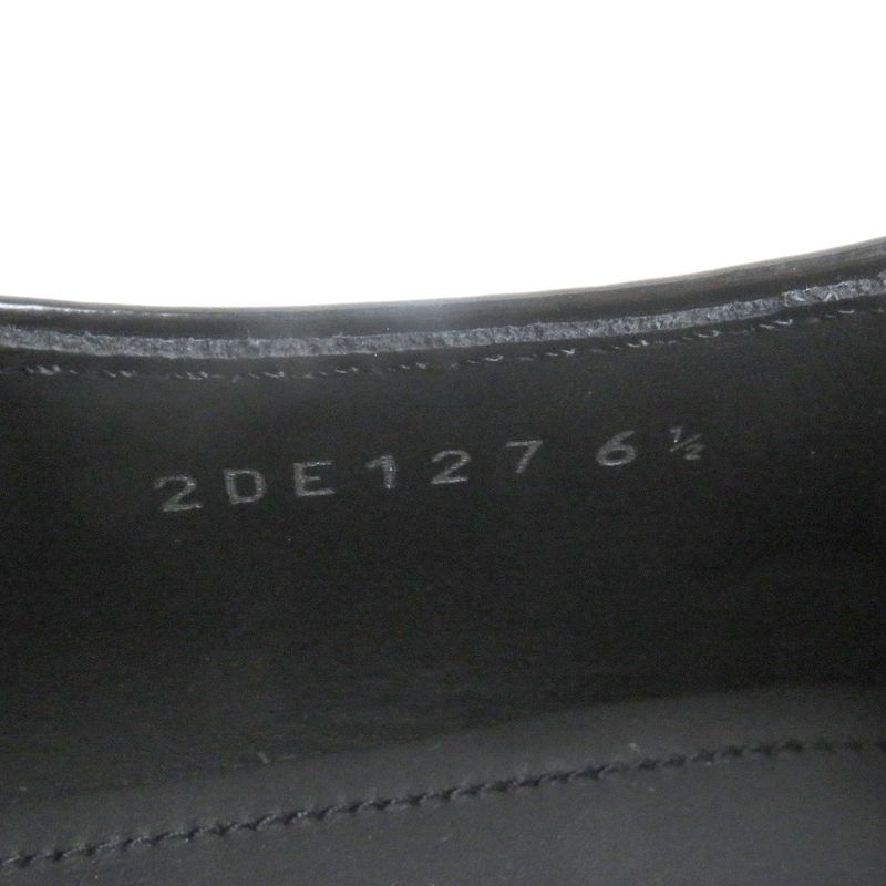 Prada Chocolate Patent Leather Triangle Logo Thick Soled Loafers Black 6.5 With