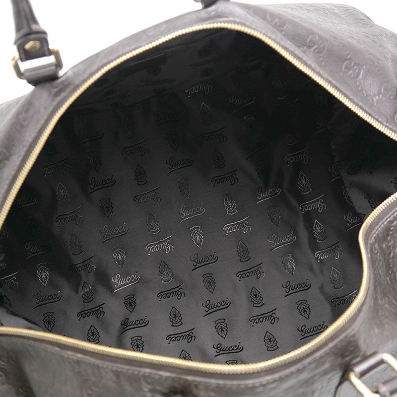 Gucci Boston Bag 206500 Guccissima Brown Travel Large Capacity