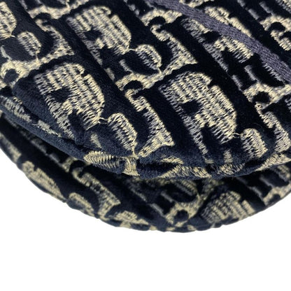 Dior/christian Dior Handbag Saddle Bag Navy Ivory And Gray