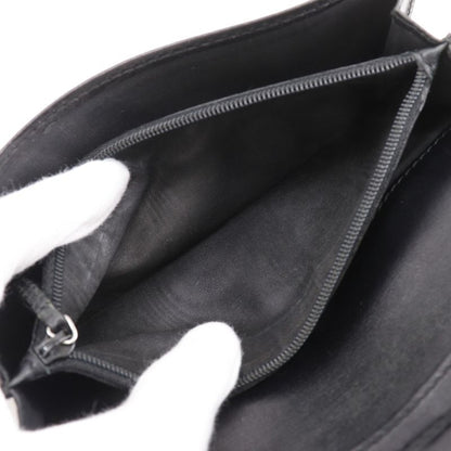 Gucci GG 146229 Striped Leather Black Unisex Long Wallet