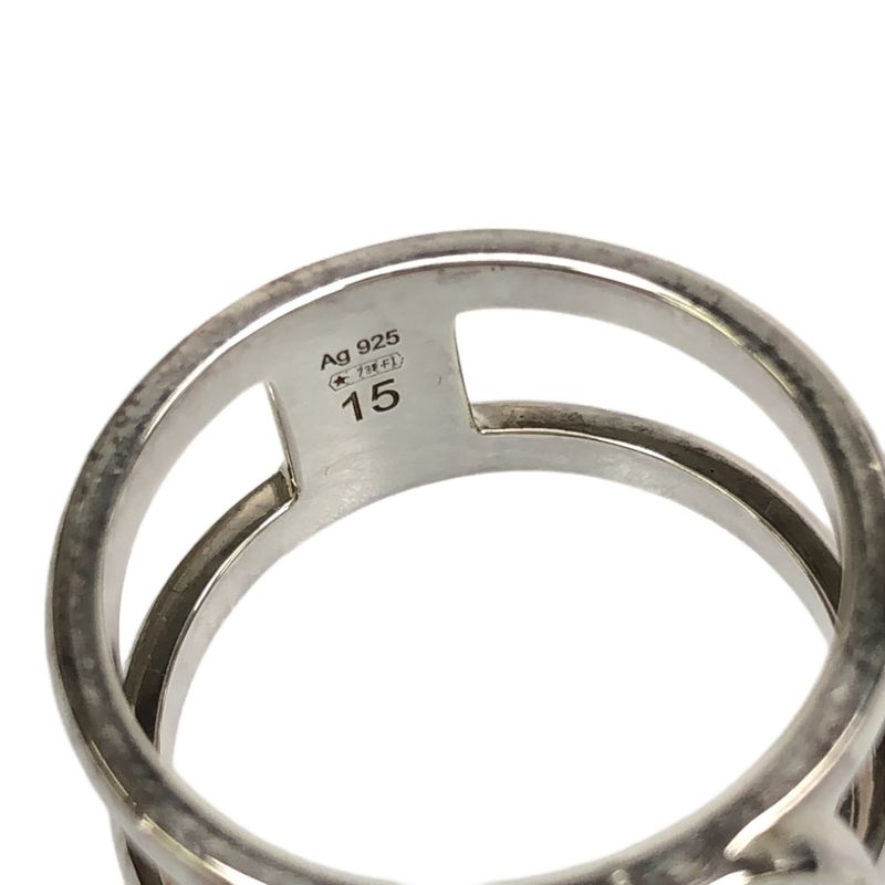 Gucci Interlocking G Ring Silver 925 Size 14 Accessories H12230