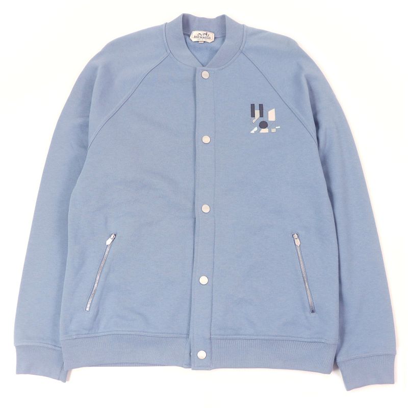 Hermes 24SS Jeu Dadresse Lamb Leather Patch Serie Button Stajan Blouson Jacket