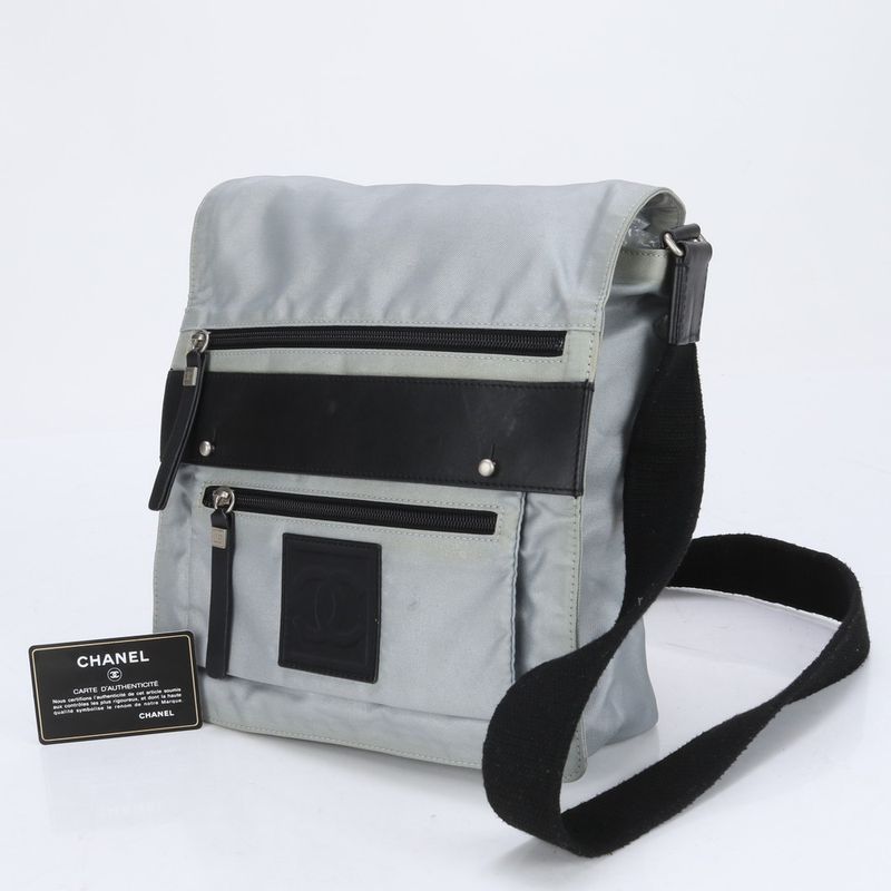 Chanel Authenticity Card With Serial Seal Sport Leather Shoulder Bag Crossbody