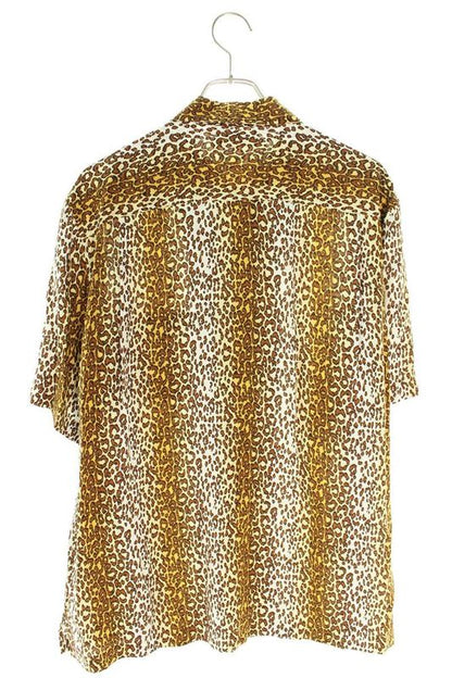Celine 2c946227u Leopard All Over Rayon Short Sleeve Shirt Men 39