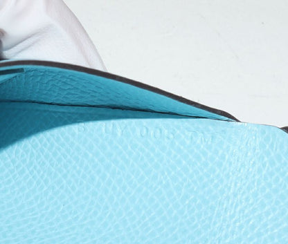 Hermes Coin Case Card Case Calvi Duo Vaux Epson Celeste