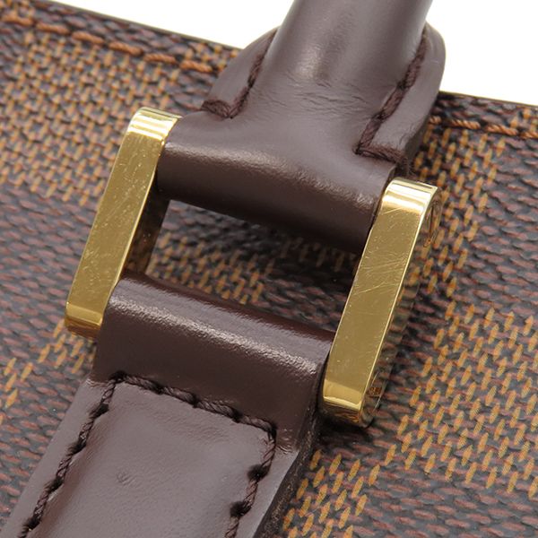 Louis Vuitton Handbag Triana Damier Canvas Damier Ebene Gold Hardware Brown