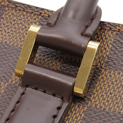 Louis Vuitton Handbag Triana Damier Canvas Damier Ebene Gold Hardware Brown