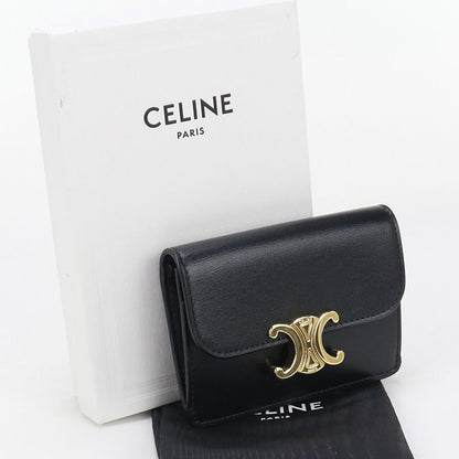 Celine Card Holder With Flap Triomphe 10i58 3dpv.38no Business Card Holder Calf
