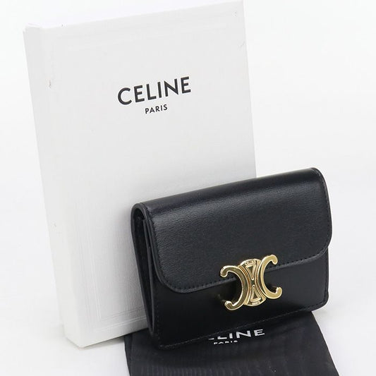 Celine Card Holder With Flap Triomphe 10i58 3dpv.38no Business Card Holder Calf