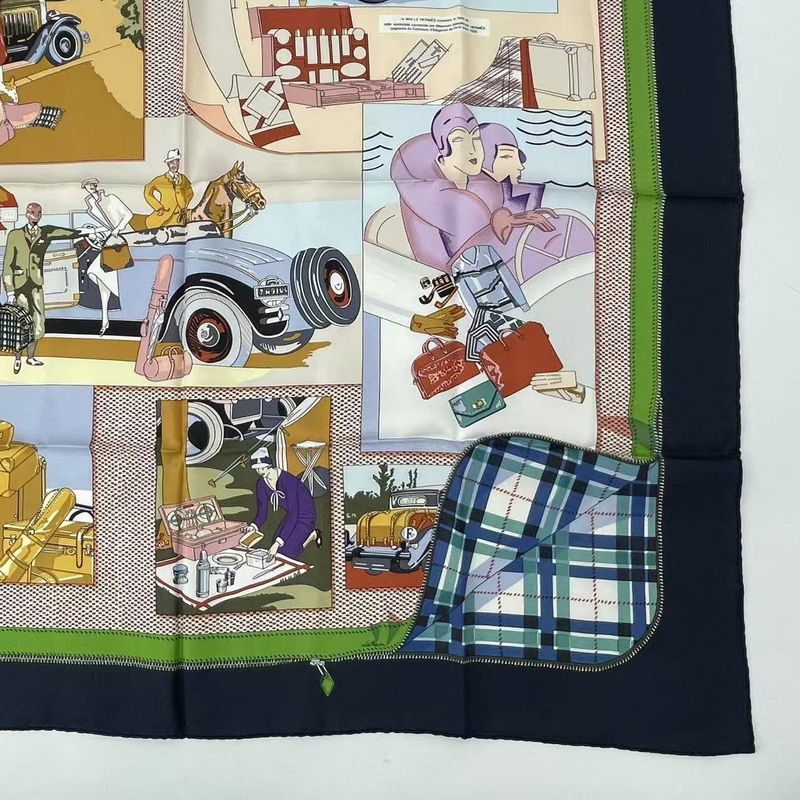 Hermes Scarf Carre 90 Automobile Comfort En Automobile Silk Scarf Multicolor