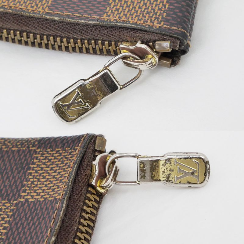 Louis Vuitton Pochette -cles Coin Case Key-ring Damier Brown N62658