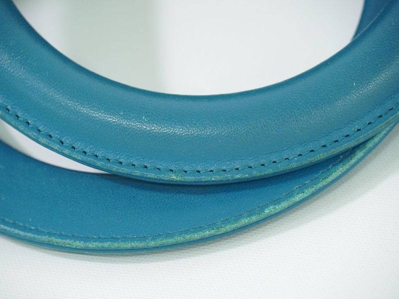 Authentic Christian DIOR Lady Dior Cannage Handbag Leather Purple Pink Blue Bag