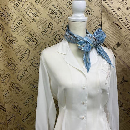 Hermes Silk Scarf Pleated Gathered Swan Shawl