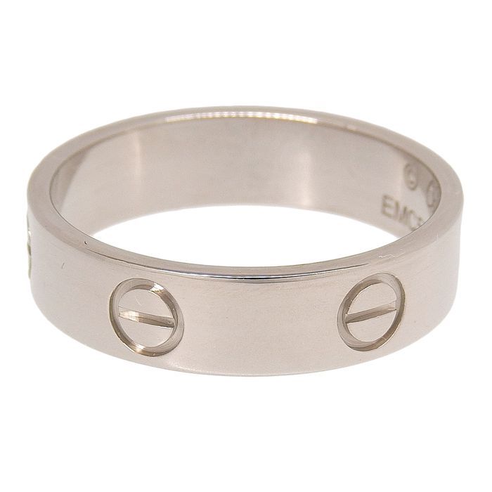 Cartier Love Ring 18K White Gold 750 White Gold #60 Equivalent To #20 Rings