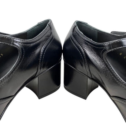 Chanel Heel Pumps Mary Jane G46443 37 1 2 Size Leather Coco Mark Black Gold