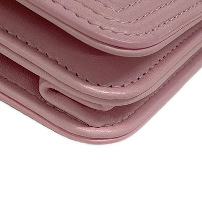 Chanel Wallet Boy Chanel Pink X White X Multi Chain Wallet / Silver Hardware