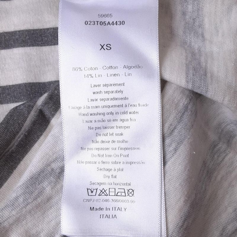 Dior/christian Dior Seventh Sleeve T-shirt Size XS Women - 023t05a4430 Ivory