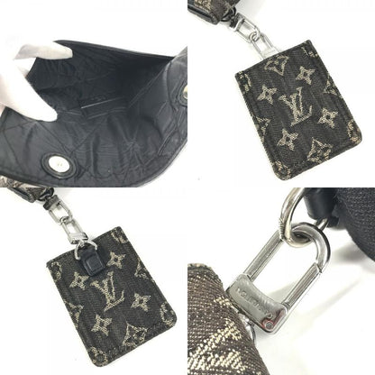 Louis Vuitton Shoulder Bag Trio Pouch M81013 Monogram Denim Black