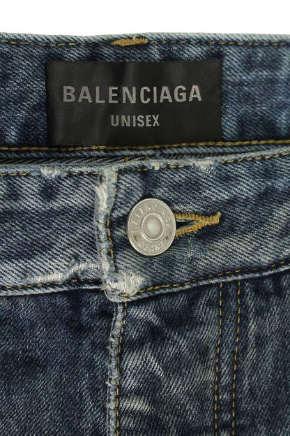 Balenciaga 745213 Tnw01 Damaged Denim Pants Men's XS
