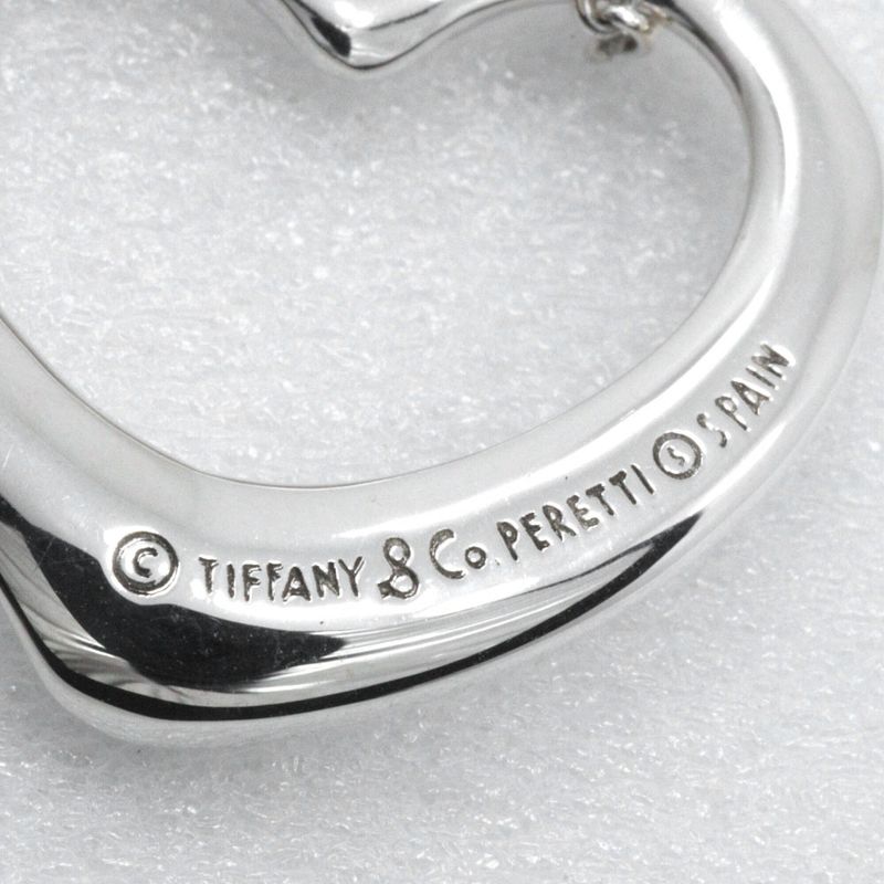 Tiffany & Co Open Heart Elsa Peretti 925 Silver Ladies 4.7g Necklace