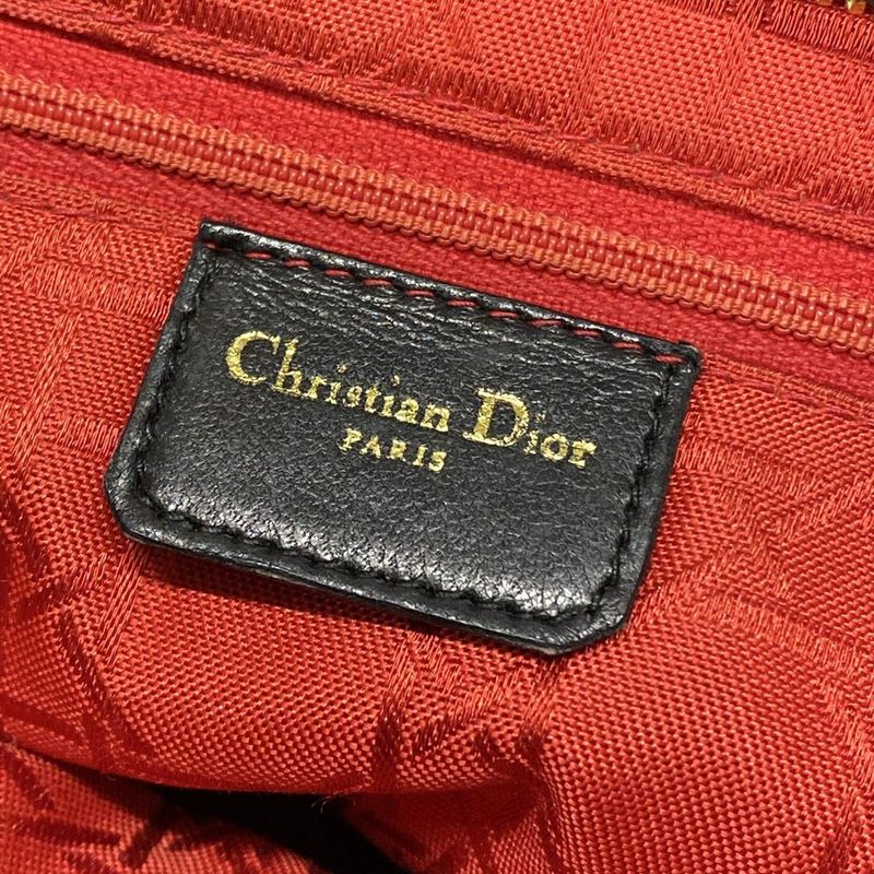 Dior/christian Dior Handbag Lady Dior Large Bag Black Leather