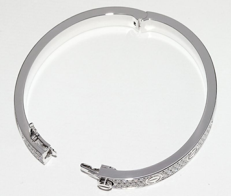Cartier Bangle 18K White Gold 204P Diamonds (approx Total 199ct) Love Bracelet