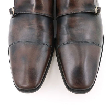 Louis Vuitton Double Monk Strap Shoes Business Size 8 Mens Leather