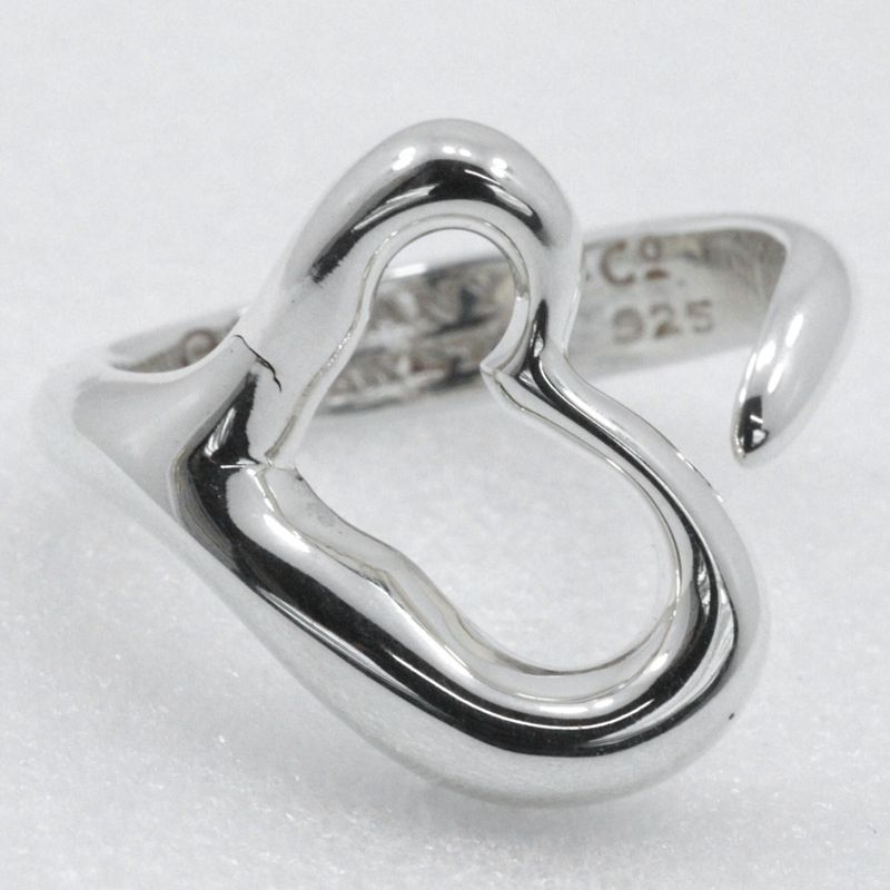 Tiffany & Co Open Heart Elsa Peretti Silver 925 Size 8.5 Ladies 4.5g Ring