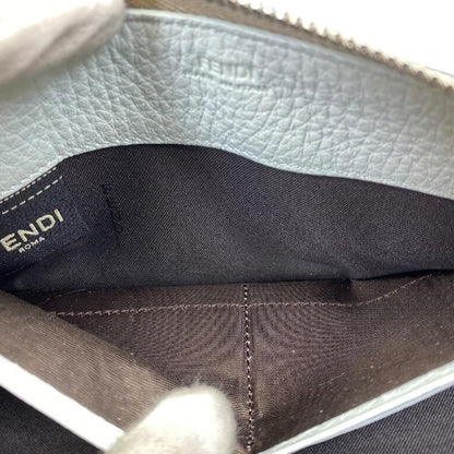 Fendi 7m0210 Wallet Long Wallet Long Round Zipper Leather Graige